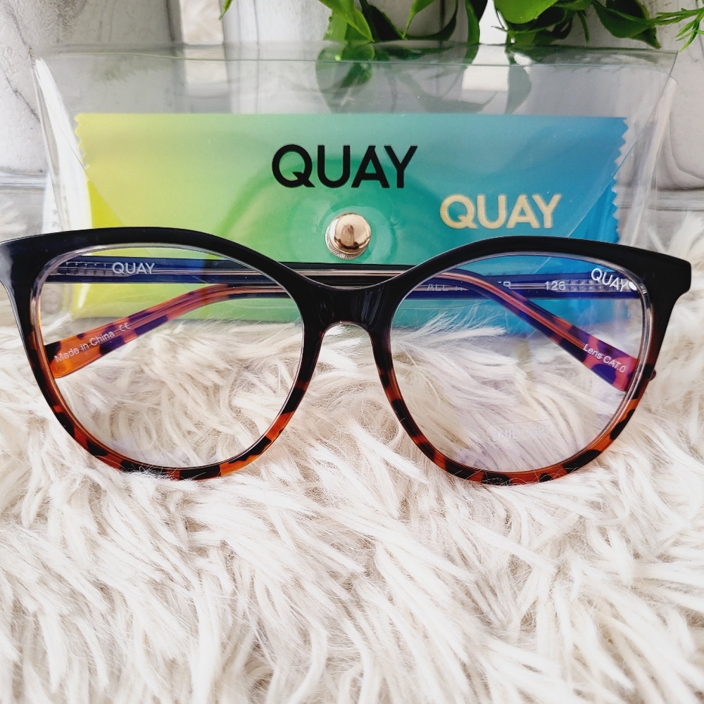 Quay Australia blue glasses
